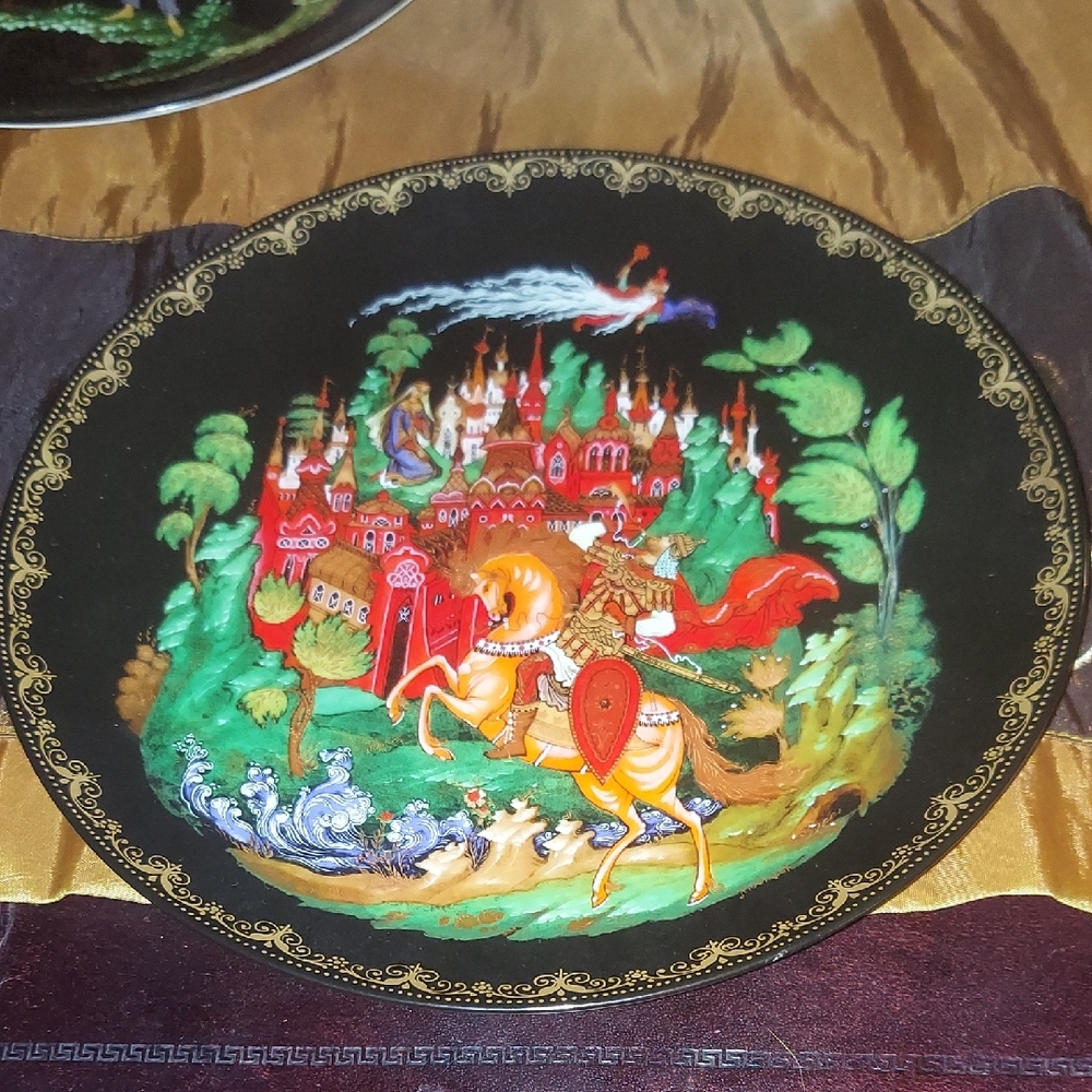 Vintage Authentic Russian Fairytales Tianex Plate “Ruslan and Ludmilla” 1988